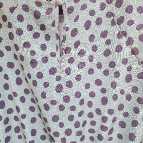 Who What Wear Green/blk polka dots dress - Picture 6 of 7